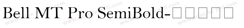 Bell MT Pro SemiBold字体转换